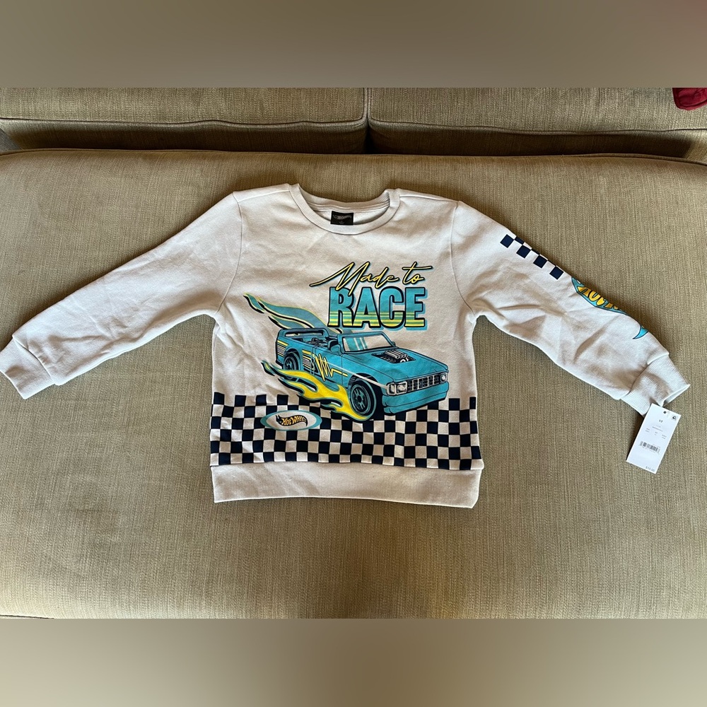 New with Tag Hot Wheels Racing Sweatshirt. Size 5T